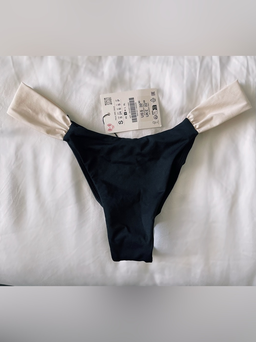 NWT ZARA Contrasting Straps Bikini Bottoms